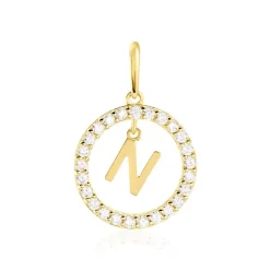 Pendentif Gabe Or Jaune Oxyde De Zirconium