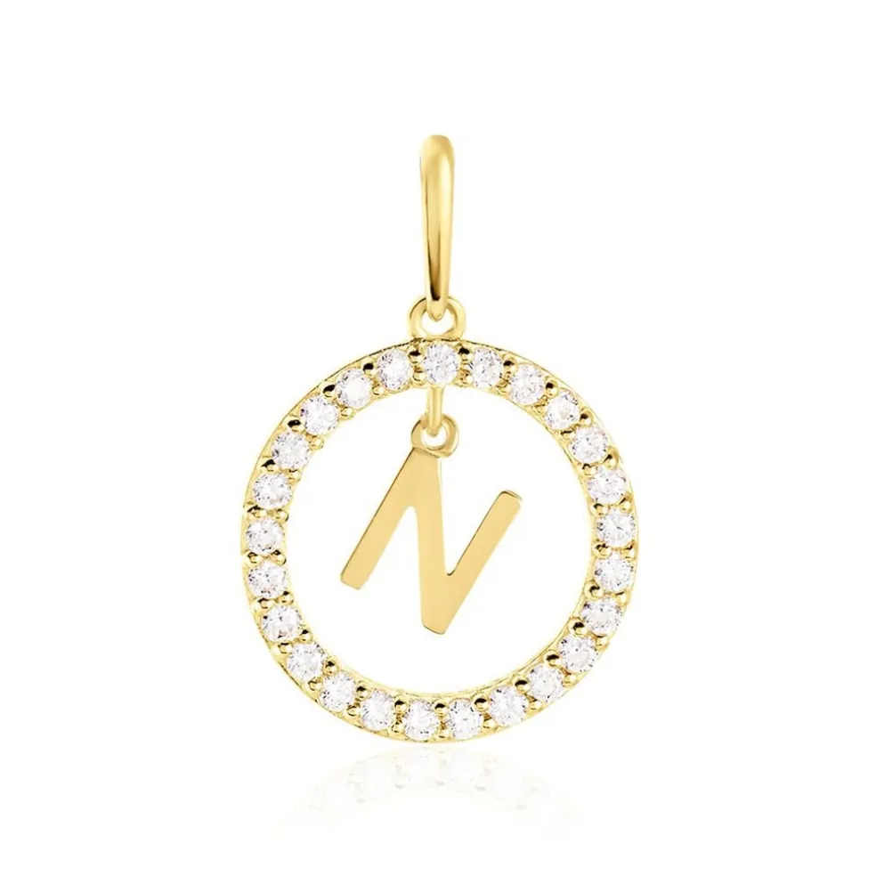 Pendentif Gabe Or Jaune Oxyde De Zirconium