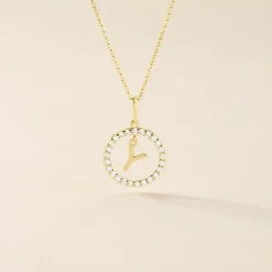 Pendentif Gabe Or Jaune Oxyde De Zirconium