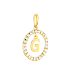 Pendentif Gabe Or Jaune Oxyde De Zirconium