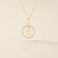 Pendentif Gabe Or Jaune Oxyde De Zirconium