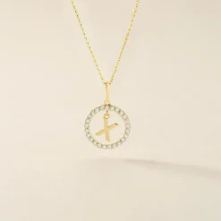 Pendentif Gabe Or Jaune Oxyde De Zirconium