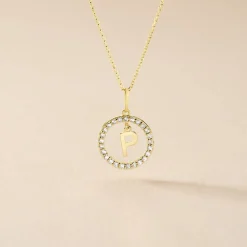 Pendentif Gabe Or Jaune Oxyde De Zirconium