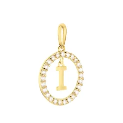 Pendentif Gabe Or Jaune Oxyde De Zirconium