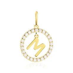 Pendentif Gabe Or Jaune Oxyde De Zirconium