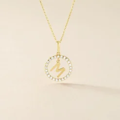 Pendentif Gabe Or Jaune Oxyde De Zirconium