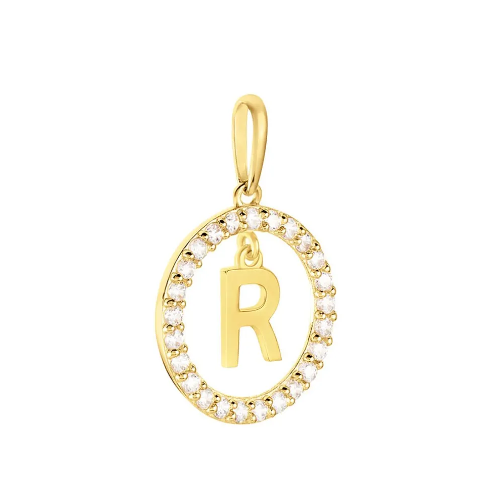 Pendentif Gabe Or Jaune Oxyde De Zirconium