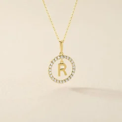 Pendentif Gabe Or Jaune Oxyde De Zirconium