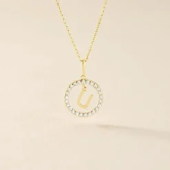 Pendentif Gabe Or Jaune Oxyde De Zirconium