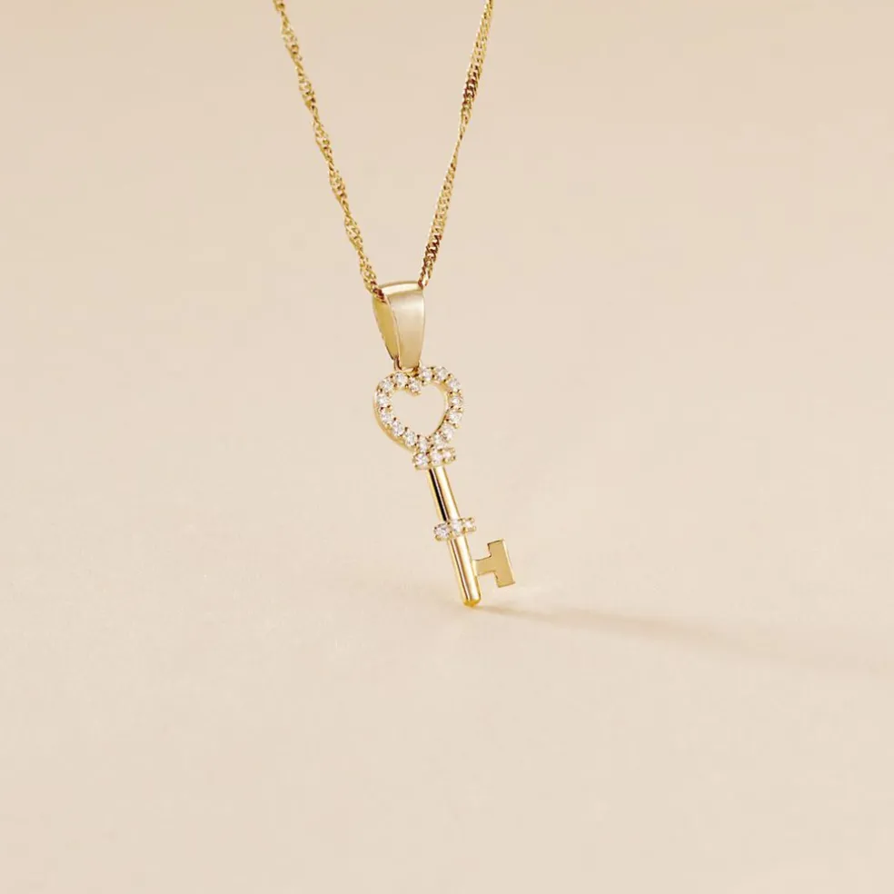 Pendentif Gatiane Or Jaune Oxyde De Zirconium