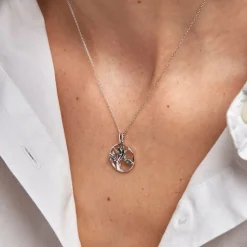 Pendentif Godolieba Or Blanc Topaze