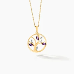 Pendentif Godolieba Or Jaune Amethyste Violet
