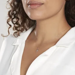 Pendentif Haizia Dauphin Or Blanc