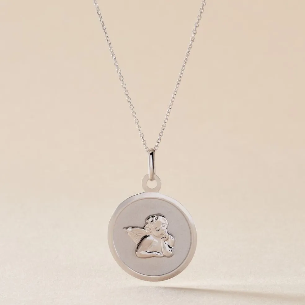 Pendentif Hannae Or Blanc