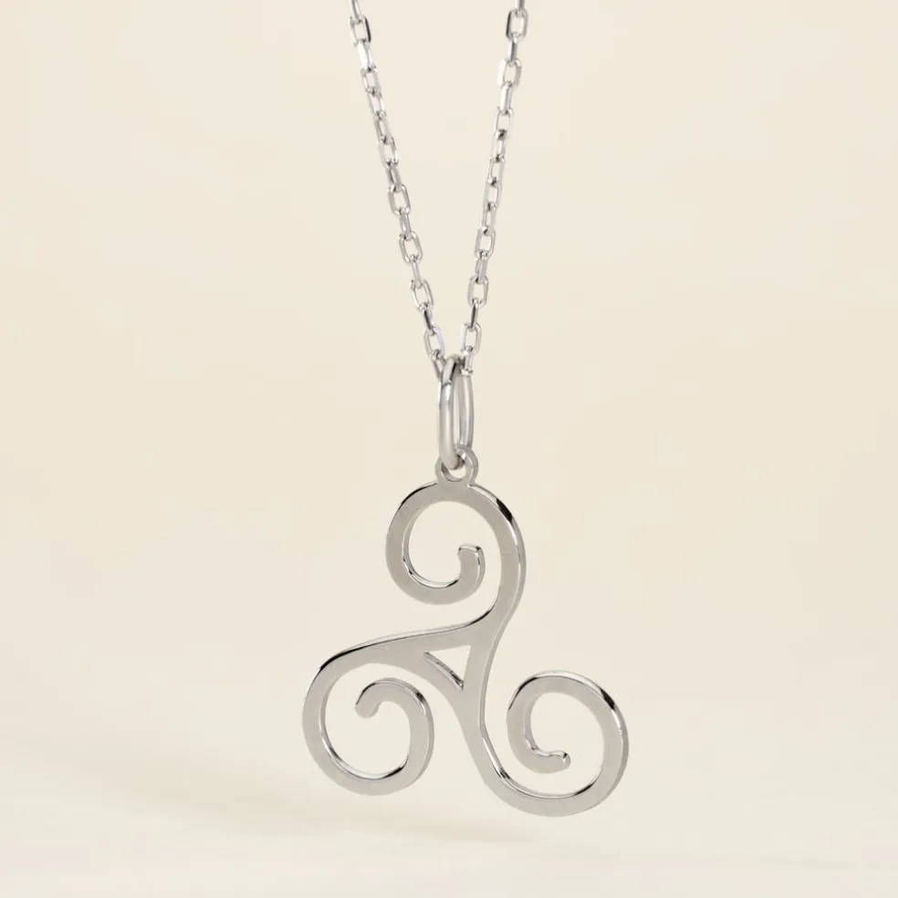 Pendentif Helge Argent Blanc