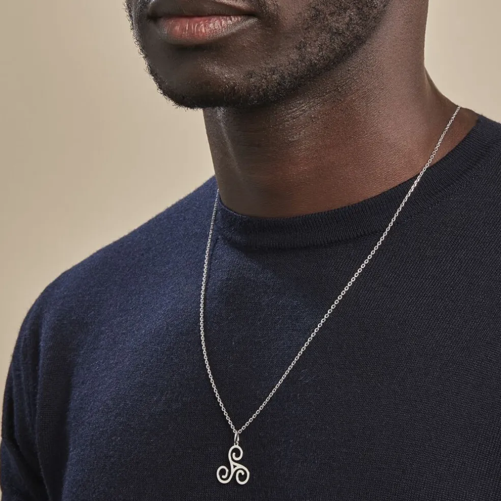 Pendentif Helge Argent Blanc