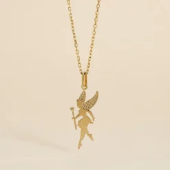 Pendentif Heliciane Fee Or Jaune