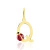 Pendentif Helidie Coccinelle Lettre Or Jaune