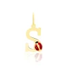 Pendentif Helidie Coccinelle Lettre Or Jaune
