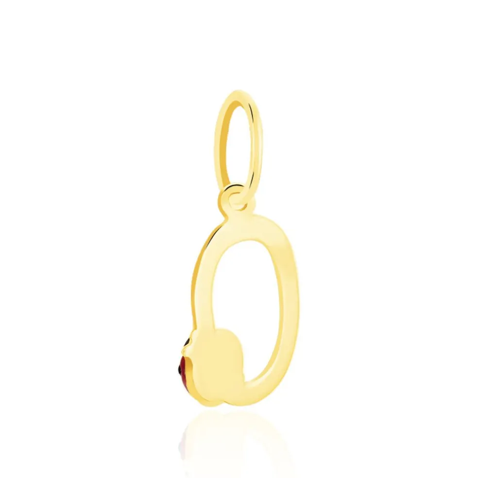 Pendentif Helidie Coccinelle Lettre Or Jaune