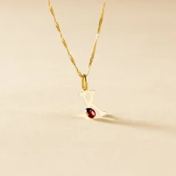 Pendentif Helidie Coccinelle Lettre Or Jaune