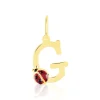 Pendentif Helidie Coccinelle Lettre Or Jaune