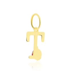 Pendentif Helidie Coccinelle Lettre Or Jaune