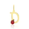 Pendentif Helidie Coccinelle Lettre Or Jaune