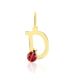 Pendentif Helidie Coccinelle Lettre Or Jaune