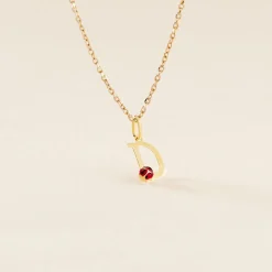 Pendentif Helidie Coccinelle Lettre Or Jaune