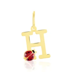 Pendentif Helidie Coccinelle Lettre Or Jaune