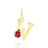 Pendentif Helidie Coccinelle Lettre Or Jaune