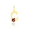 Pendentif Helidie Coccinelle Lettre Or Jaune