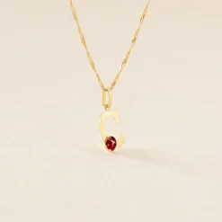 Pendentif Helidie Coccinelle Lettre Or Jaune