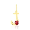 Pendentif Helidie Coccinelle Lettre Or Jaune