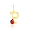 Pendentif Helidie Coccinelle Lettre Or Jaune
