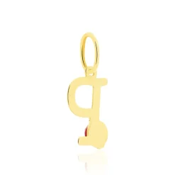 Pendentif Helidie Coccinelle Lettre Or Jaune