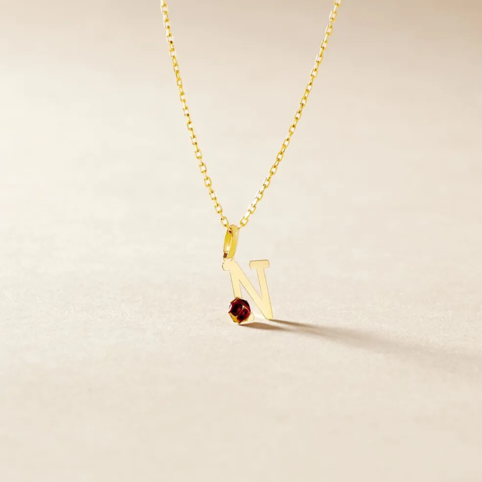 Pendentif Helidie Coccinelle Lettre Or Jaune