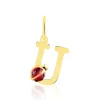 Pendentif Helidie Coccinelle Lettre Or Jaune