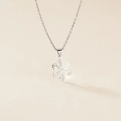 Pendentif Herbertine Flocon Or Blanc