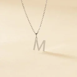 Pendentif Ionia Lettre Or Blanc