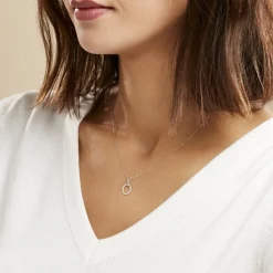 Pendentif Ionia Lettre Or Blanc