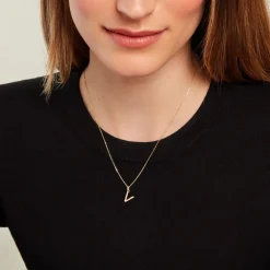 Pendentif Ionia Lettre Or Jaune