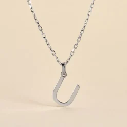 Pendentif Ionia Lettre Or Blanc