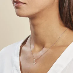 Pendentif Ionia Lettre Or Blanc