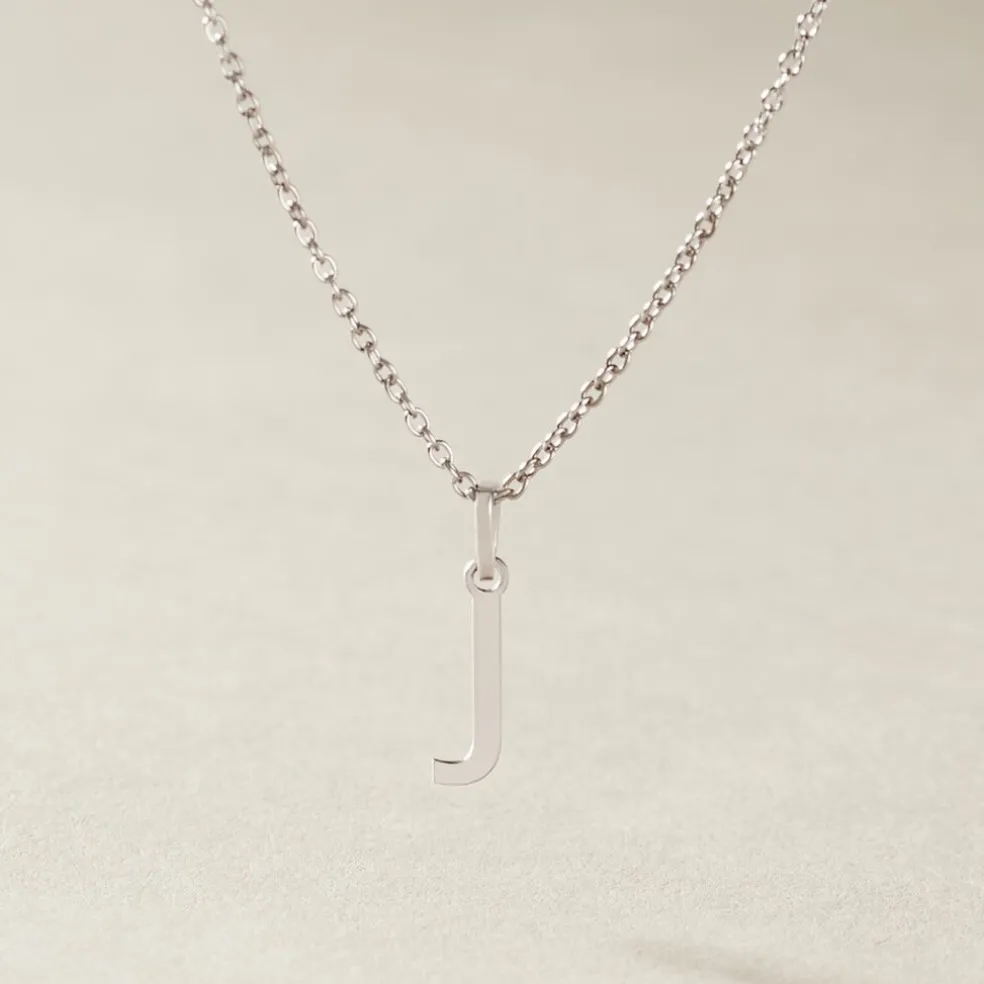 Pendentif Ionia Lettre Or Blanc