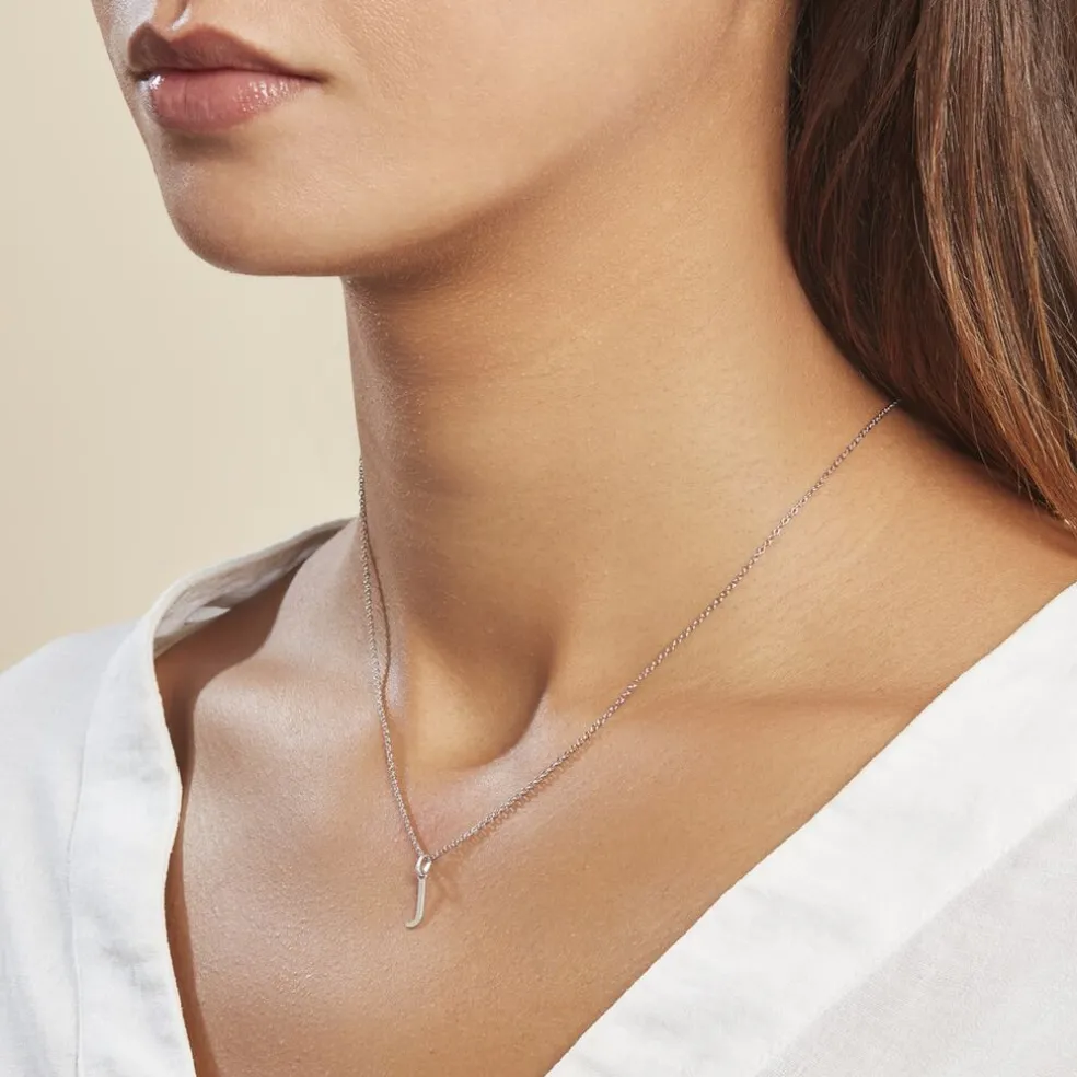 Pendentif Ionia Lettre Or Blanc