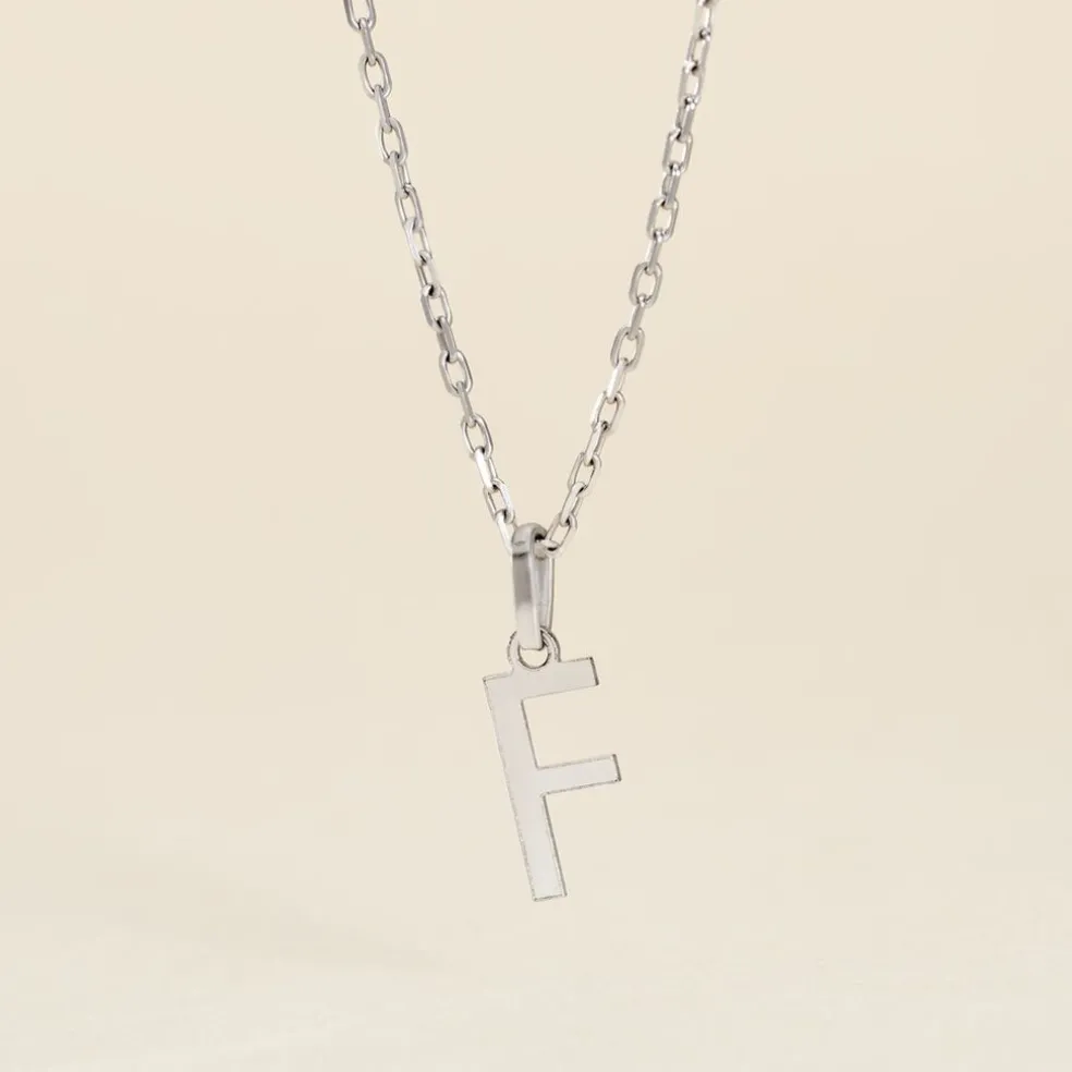 Pendentif Ionia Lettre Or Blanc