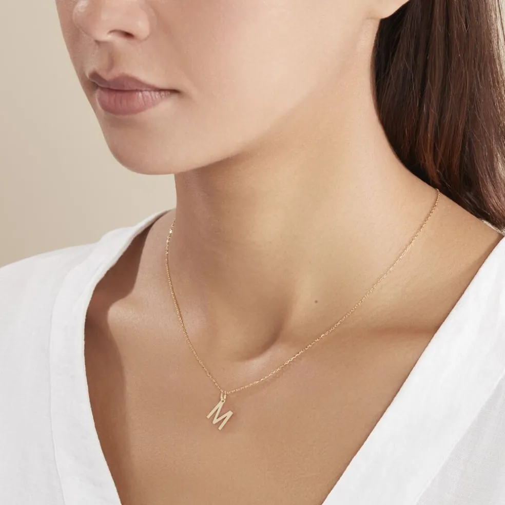 Pendentif Ionia Lettre Or Jaune