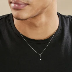 Pendentif Ionia Lettre Or Blanc